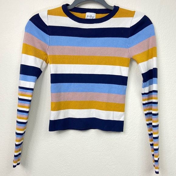 Princess Polly Tops - Princess Polly Cropped Striped Long Sleeve